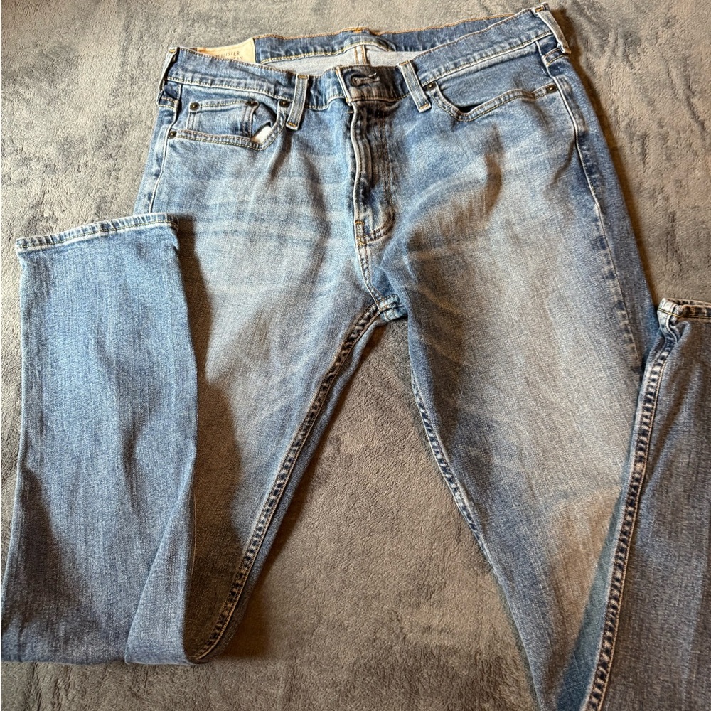 Hollister Light Blue Skinny Jeans for Men